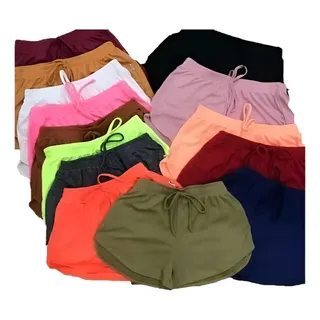 Kit 2 Shorts Feminino Canelado Moda Praia Piscina Promoção Kit 2 Shorts Feminino Canelado Moda Praia Piscina Promoção