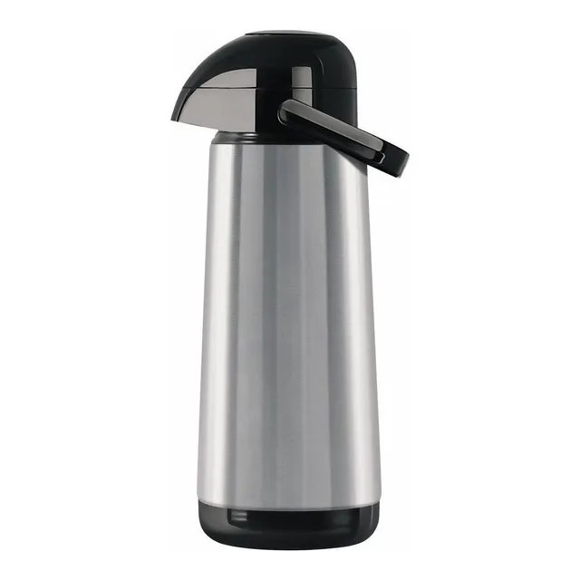 Garrafa Térmica De Pressão 1,8 Litro Inox Lúmina Ponte Lar Utilidades Conserva Bebidas Quentes E Frias Alavanca Resistente