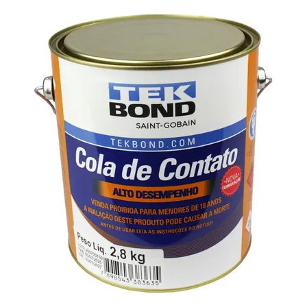 Cola De Contato Sapateiro Tekbond 2.85kg 78072716141 Amarelo Azul
