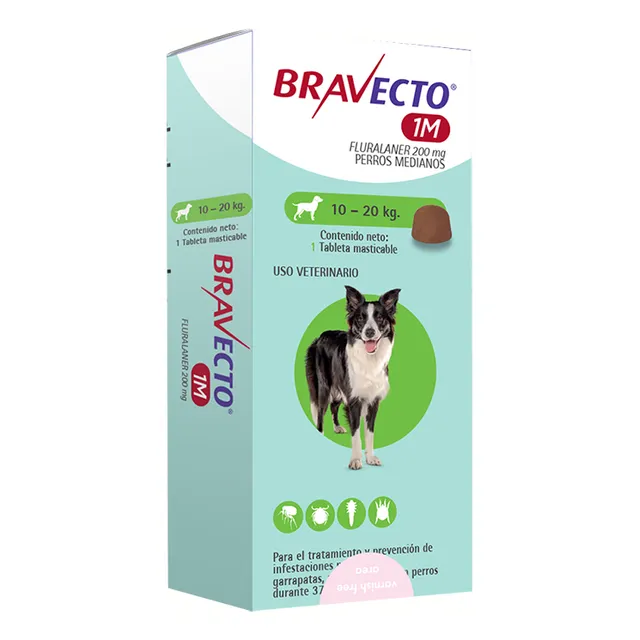 Antiparasitario Perro 10 A 20 Kg 1 Mes