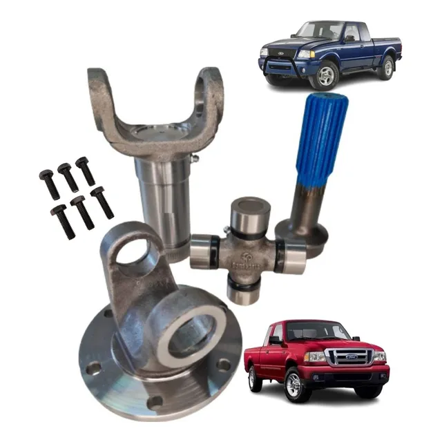 Flange+cruzeta+luva+ponteira Ranger 4x4 Adaptação 6 Parafuso