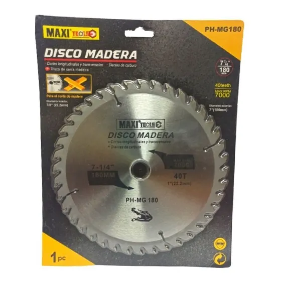 Disco Para Sierra Circular 7-1/4 Pulgadas De 40 Dientes