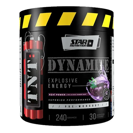 Tnt Dynamite Star Nutrition 240 Gr Pre Entreno Sabor Açai Power
