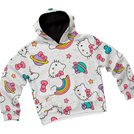 Blusa Moletom Infantil Canguru Com Capuz Felpado Personagens