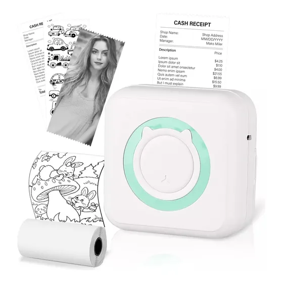 Mini Impresora Térmica Portátil Bluetooth 203dpi Ios Android