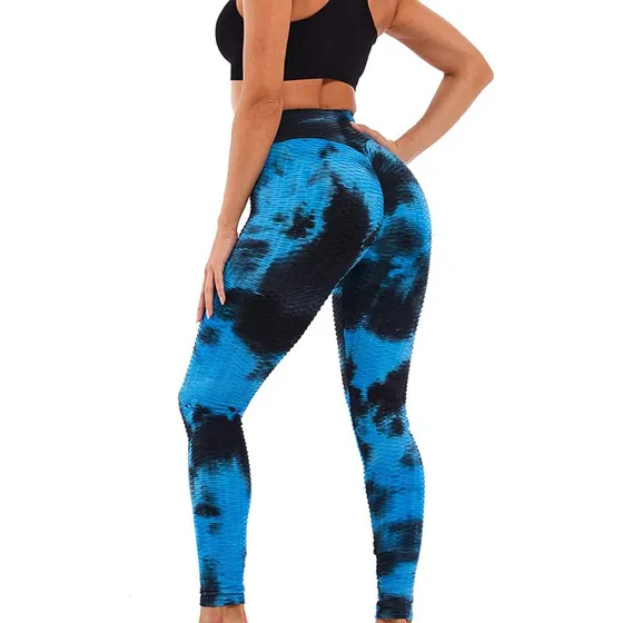 Leggings De Tie Dye Con Textura De Panal