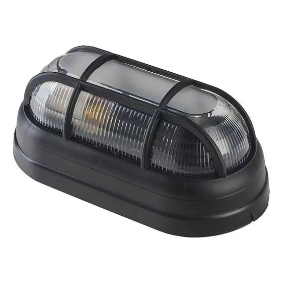 Kit 10 Luminária Arandela Tartaruga Externa Com Grade OPL Cor Preto 127/220v