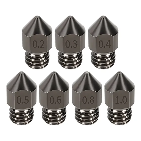 Nozzle Mk8 Ender Impresora 3d Acero Endurecido - 5 Boquillas