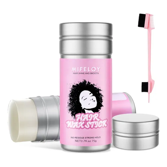 Barra De Cera Para El Cabello, Palillo Domador De Pomada Par