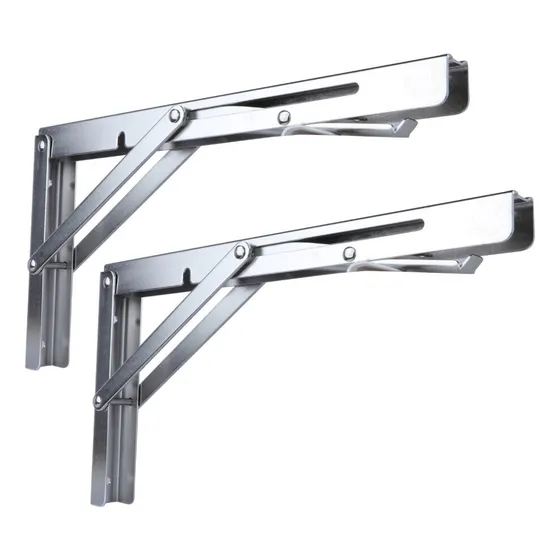 2 Escuadras Para Repisas Soporte Estante Plegable 30cm