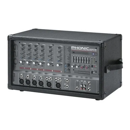 Consola Potenciada Phonic Power620plus 200w 6 Canales