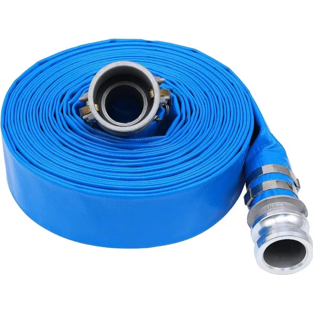Kit Manguera Lay Flat Plana, 2 Pulgadas X 25 Mt Motobombas