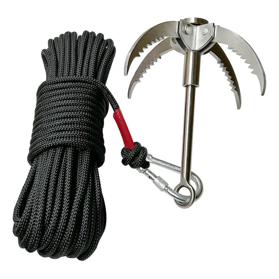 Gancho De Luta Com Garra De Escalada De Corda 4 Garras Preto