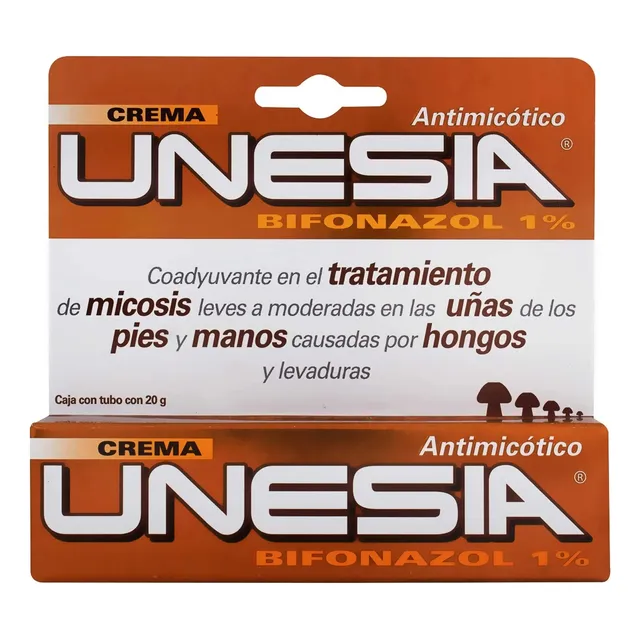Unesia Crema Tratamiento Anti Hongos Uñas De Píes Y Manos 