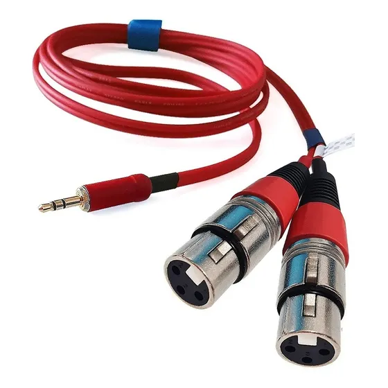 Cabo P2 Estéreo + 2 Xlr Macho Ou Fêmea 2 Metros