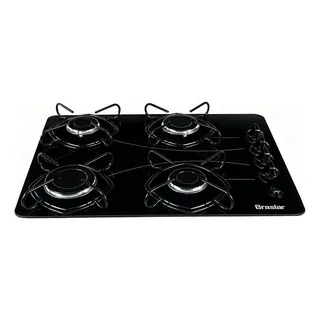Fogão Cooktop Com Alimentação Gås - Braslar 4 Queimadores Cor Preto - 4 Queimadores Fogão Cooktop Com Alimentação Gås - Braslar 4 Queimadores Cor Preto - 4 Queimadores