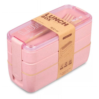 Topper - Luch Box O Fiambrera Portátil 3 Pisos Con Cubiertos Topper - Luch Box O Fiambrera Portátil 3 Pisos Con Cubiertos