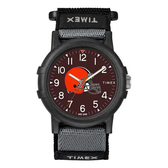 Reloj Timex Nfl Cleveland Browns, Cuero Marrón, 38mm X 10mm