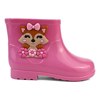 Bota Infantil Menina Leve Galocha Feminina Raposa Colorida Bota Infantil Menina Leve Galocha Feminina Raposa Colorida