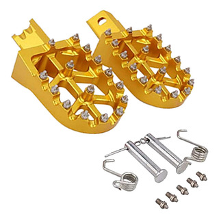 Reposapiés Universal Para Motocicleta Cnc, Color Dorado Reposapiés Universal Para Motocicleta Cnc, Color Dorado