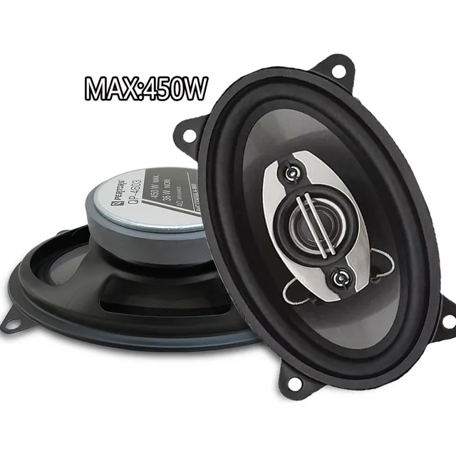 Bocinas 4 pulgadas 4x6 Coaxiales For Auto Carro 4 Vies 2 unidades Color Black 450W