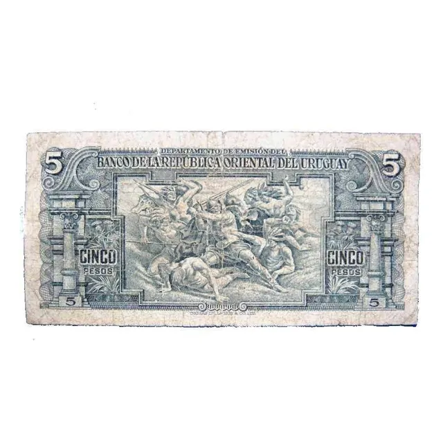 Billete Dificil 5 Pesos 1939 Serie A Rotondaro 10-iv-16 Bien