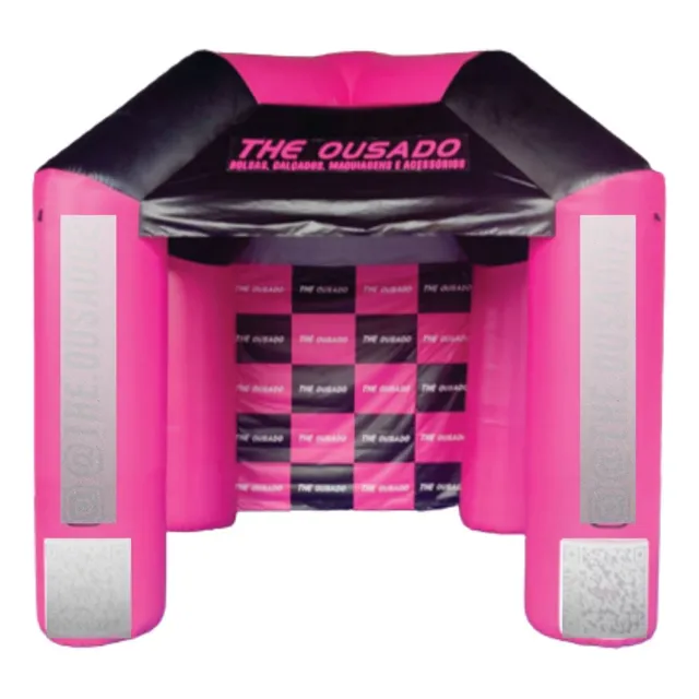 Tenda Inflável Eventos Stand Personalizado 4m Cortina Motor