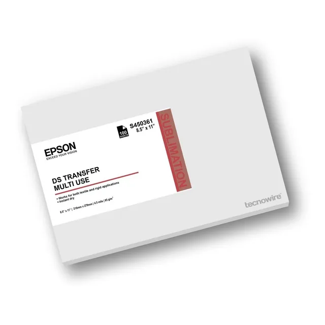 Papel Para Sublimación Epson 8.5 X 11 Pulgadas 100 Hojas