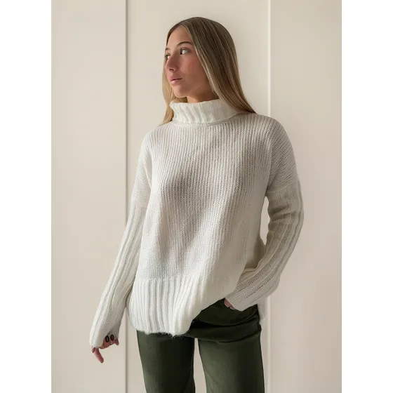 Sweater Mujer De Lanilla - Con Polera.