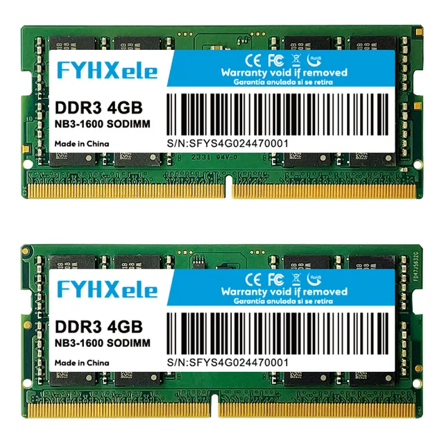 Memoria Ram Ddr3 1×4gb 1600mhz Sodimm Nb3 Laptops Fyhxele