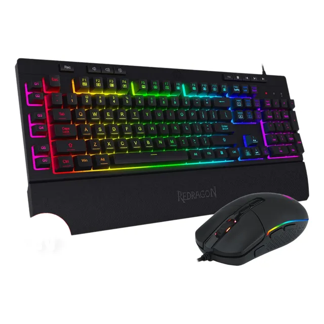 Combo Gamer Redragon Rgb: Teclado K512 Shiva + Mouse M719