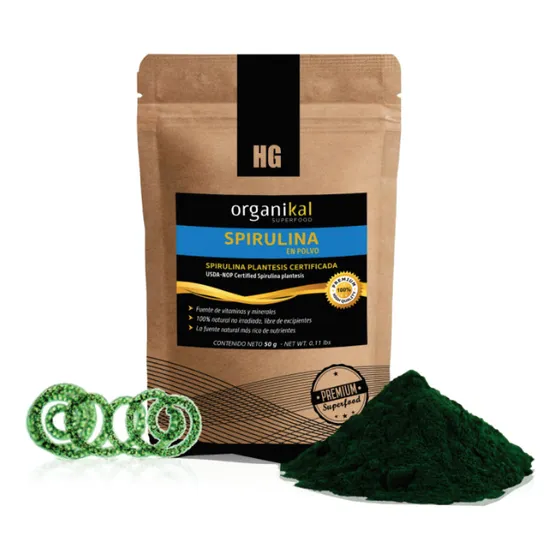 1 Spirulina En Polvo. Sobre X 50 Grs