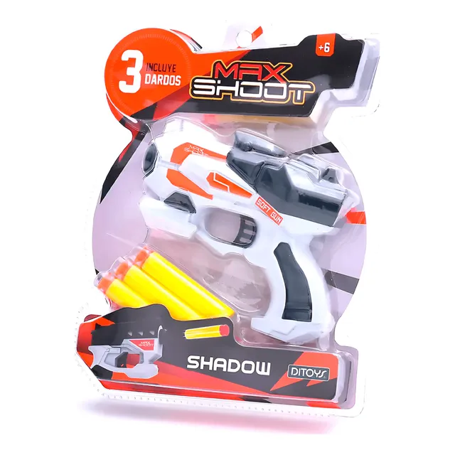 Pistola Lanza Dardos Max Shoot Shadow 5 Dardos Ditoys