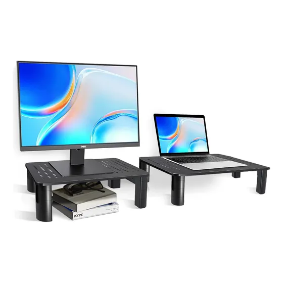 Pholiten 2 Pack Monitor Riser, Soporte De Monitor Ajustable