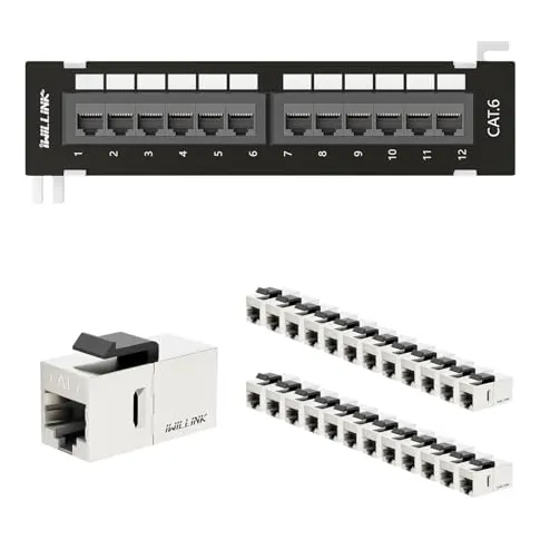 Panel De Parches 12 Puertos Cat6 Verticals Con Soporte
