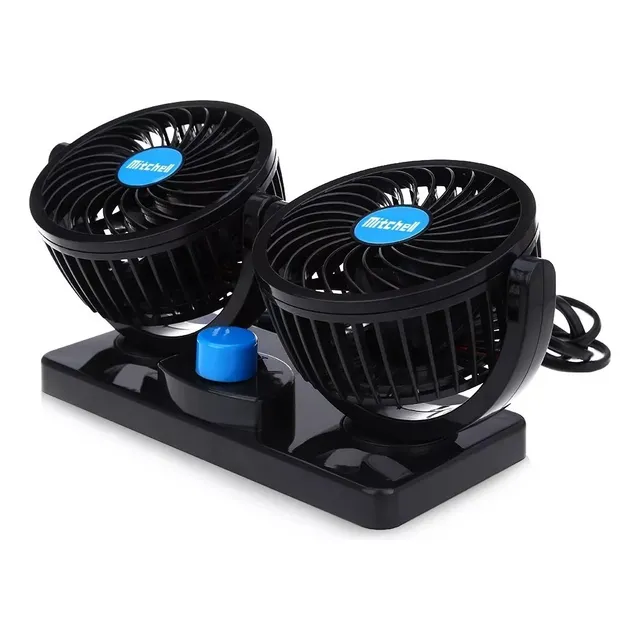 Ventilador Duo Coche Auto Interior 360° 