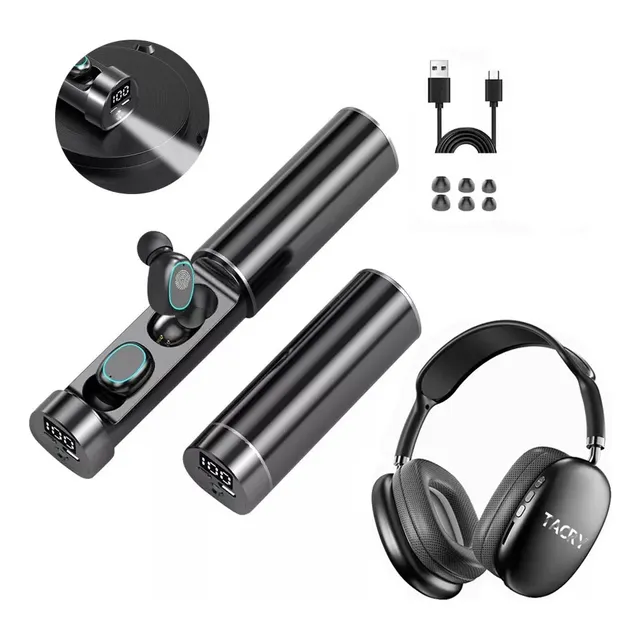 Tacry® Audífonos Inalámbricos Bluetooth 5.0 Con Led 2 Piezas