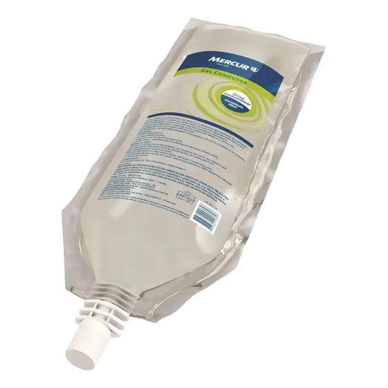 Gel Condutor 1kg Sachê Mercur Ultrassom e Exames Clínicos