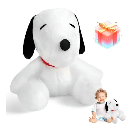 Peluche Mediano 40cm El Perro Snoopy Pachon Mejor Amigo Blanco