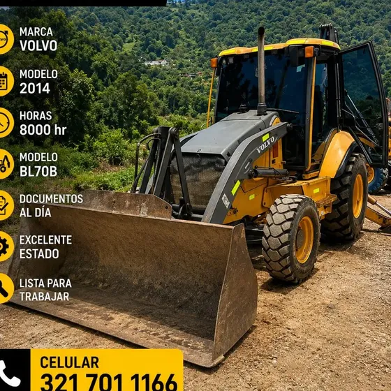 Retroexcavadora Volvo Bl70b Operativa, Lista Para Trabajar.
