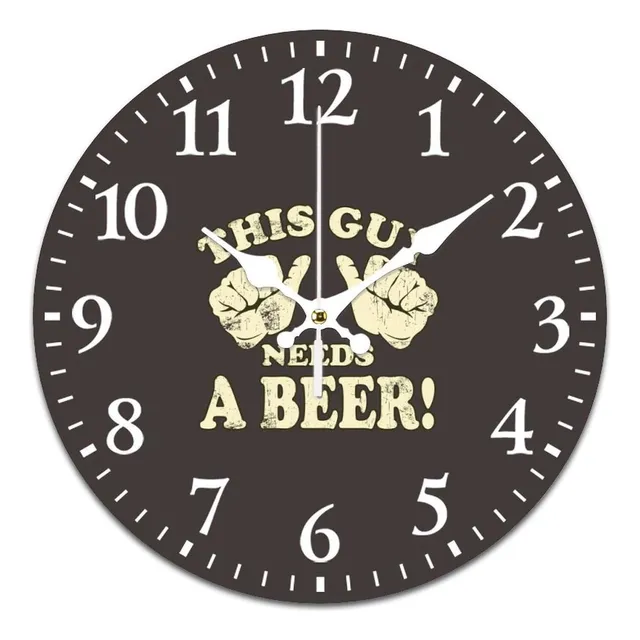 This Guy Needs Beer Simple Reloj Pared Redondo Moda Para In