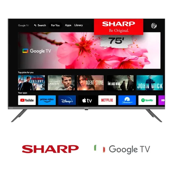 Televisor Smart Tv Aquos 75 Uhd 4k Sharp 4tc75fl6l Ehogar