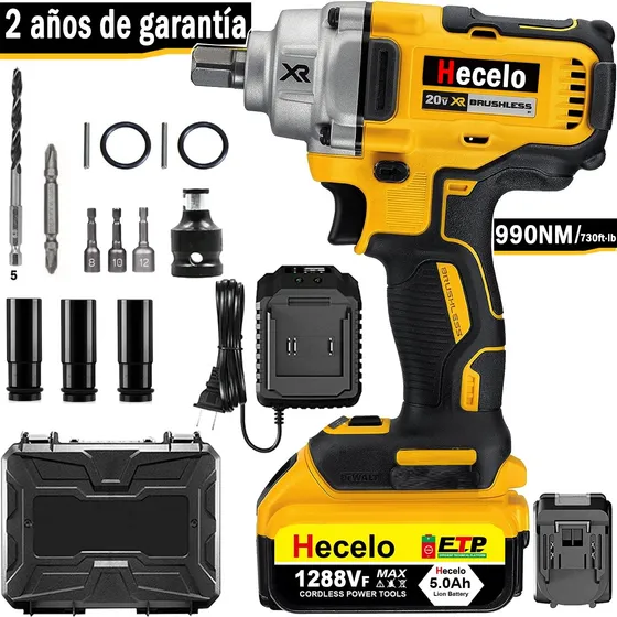 990n.m Llave De Impacto Inalámbrico Motor Sin Escobillas 21v