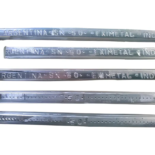 Barras Estaño 50% Estrusadas - Calidad Superior En Soldadura
