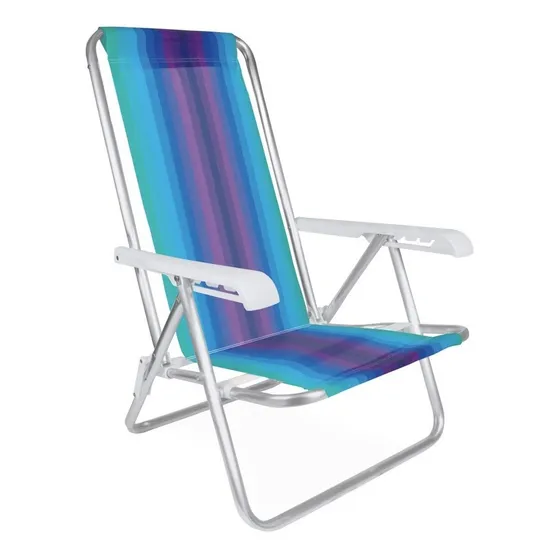 Reposera Silla Plegable Mor 4 Posiciones En Aluminio Durable
