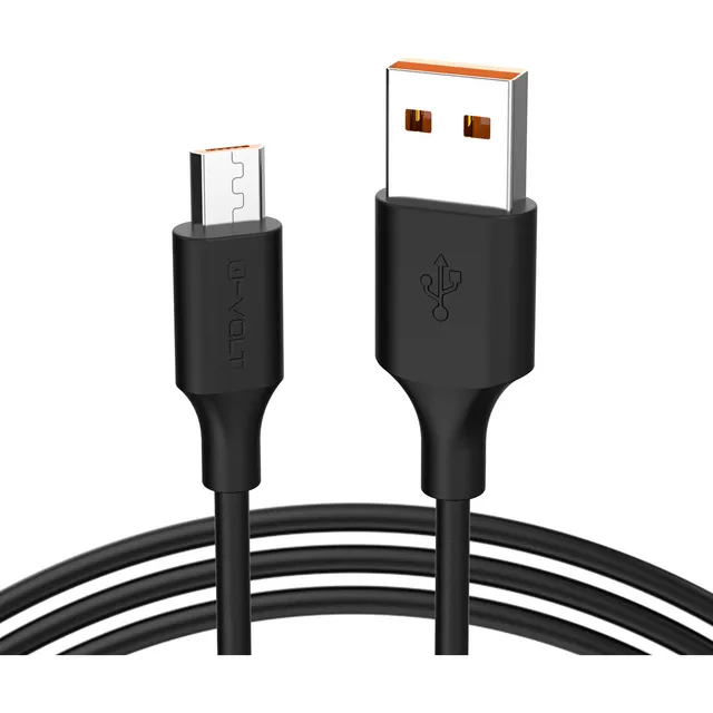 Cable V8 Micro Usb Android Datos Carga Rápida 2.4a U-volt Color Negro Vcbl001