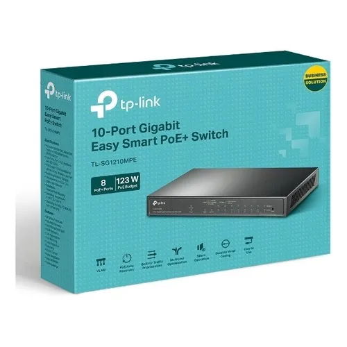 Switch Tp-link Tl-sg1210mpe 10 Puertos Con 8 Puertos Poe