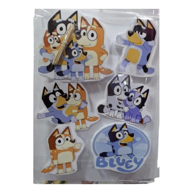 Kit Decoracionpara Tortas Mesa Y Cupcakes Bluey Y Bingo