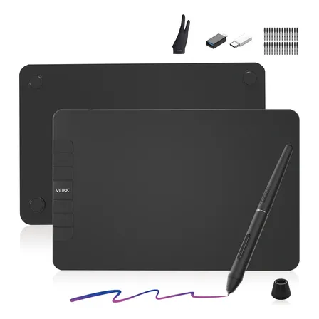Tableta Gráfica Pluma Veikk Vk640 Tableta Digitalizadora