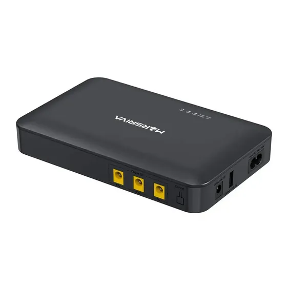 Mini UPS Marsriva Bivolt Kp1 Plus de 18 W con salida 3 en 1 y USB 2.1 A, batería de 16000 mAh para módem de seguridad, cámara CFTV y router